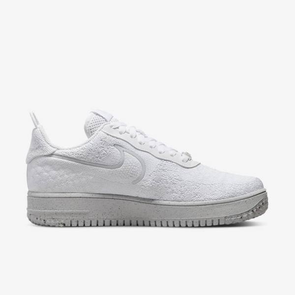 Αθλητικά Παπούτσια Nike Air Force 1 Crater Flyknit Next Nature ανδρικα ασπρα Πλατίνα ασπρα | NK912UMC