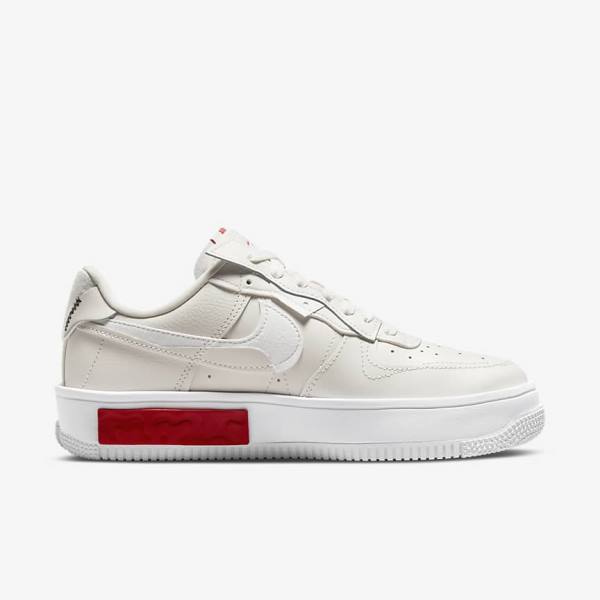 Αθλητικά Παπούτσια Nike Air Force 1 Fontanka γυναικεια ασπρα κοκκινα | NK149PYD