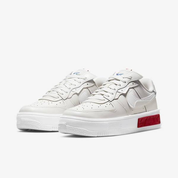 Αθλητικά Παπούτσια Nike Air Force 1 Fontanka γυναικεια ασπρα κοκκινα | NK149PYD