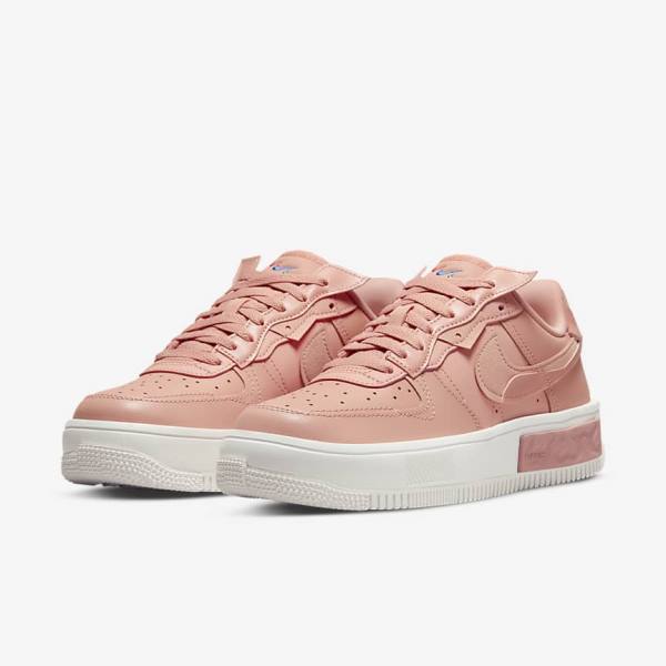 Αθλητικά Παπούτσια Nike Air Force 1 Fontanka γυναικεια ασπρα κοκκινα ροζ ανοιχτο | NK302LRE