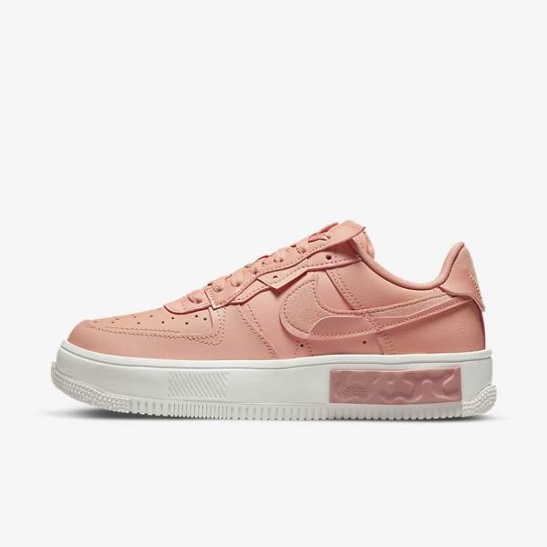 Αθλητικά Παπούτσια Nike Air Force 1 Fontanka γυναικεια ασπρα κοκκινα ροζ ανοιχτο | NK302LRE