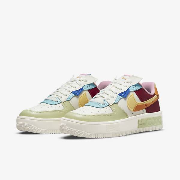 Αθλητικά Παπούτσια Nike Air Force 1 Fontanka γυναικεια μπορντο χρυσο χρωμα | NK509NAW