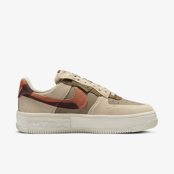 Αθλητικά Παπούτσια Nike Air Force 1 Fontanka γυναικεια μπορντο Χακί | NK746BTR