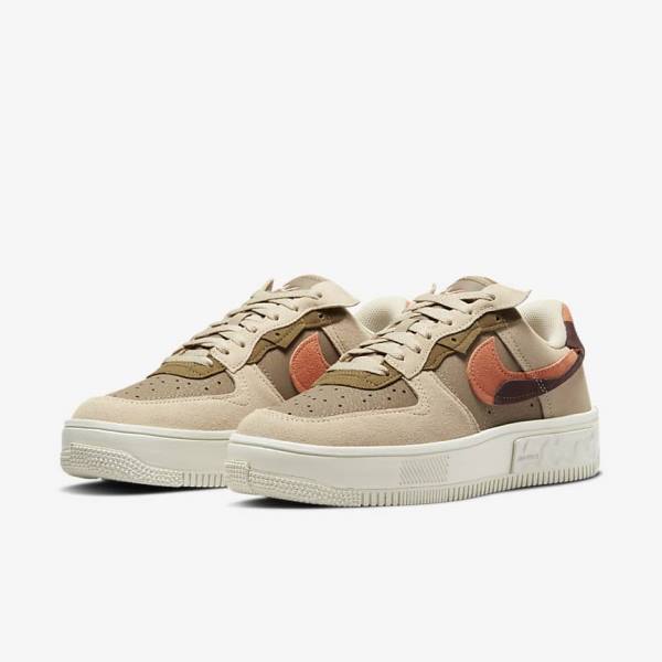 Αθλητικά Παπούτσια Nike Air Force 1 Fontanka γυναικεια μπορντο Χακί | NK746BTR