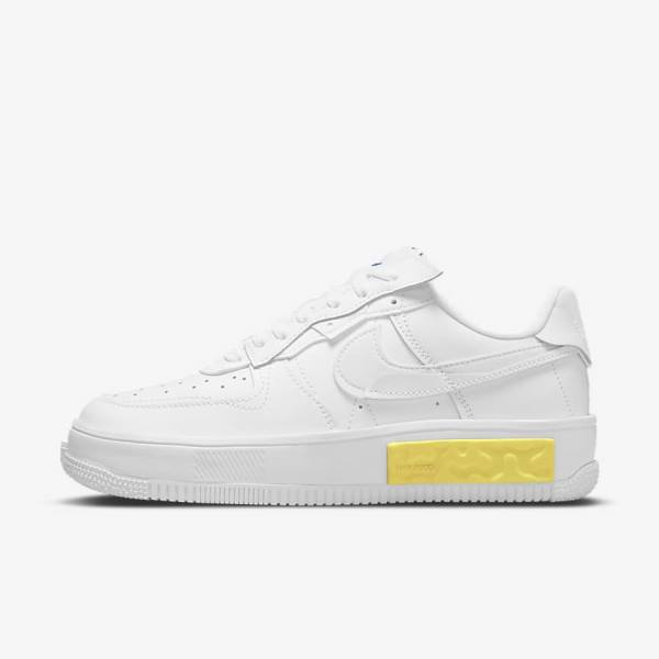 Αθλητικά Παπούτσια Nike Air Force 1 Fontanka γυναικεια ασπρα κίτρινα ασπρα | NK789VOY