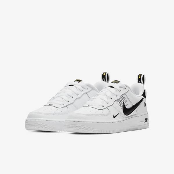 Αθλητικά Παπούτσια Nike Air Force 1 LV8 Utility Older παιδικα ασπρα μαυρα κίτρινα ασπρα | NK679HNR