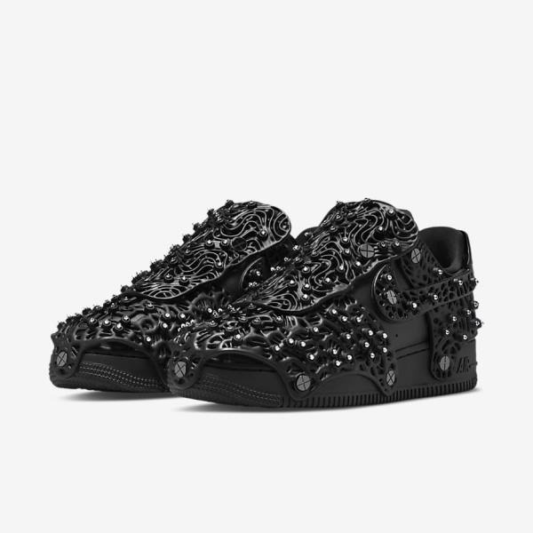 Αθλητικά Παπούτσια Nike Air Force 1 LXX x Swarovski γυναικεια μαυρα μεταλλικός ασημι μαυρα | NK276IZU