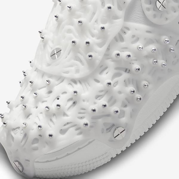 Αθλητικά Παπούτσια Nike Air Force 1 LXX x Swarovski γυναικεια ασπρα μεταλλικός ασημι ασπρα | NK672MZX