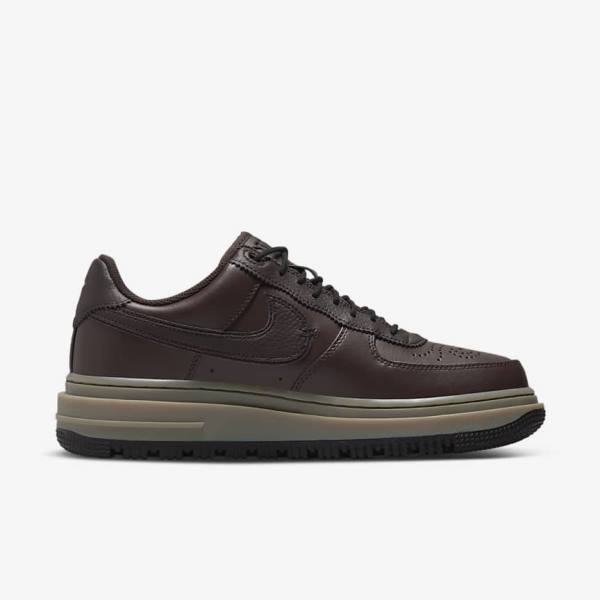 Αθλητικά Παπούτσια Nike Air Force 1 Luxe ανδρικα καφε μαυρα σκούρο καφε | NK098KQG