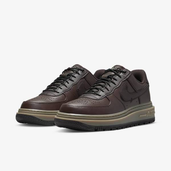 Αθλητικά Παπούτσια Nike Air Force 1 Luxe ανδρικα καφε μαυρα σκούρο καφε | NK098KQG