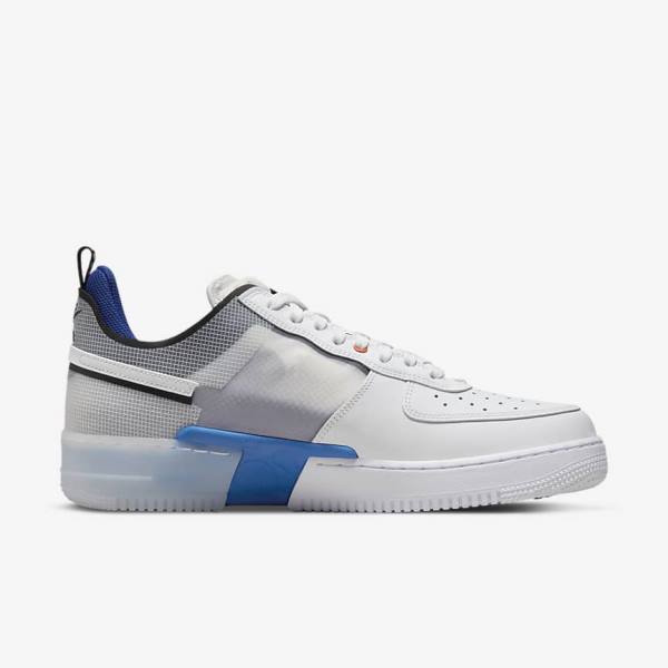 Αθλητικά Παπούτσια Nike Air Force 1 React ανδρικα ασπρα ανοιχτο μπλε μπλε ρουά μπλε ασπρα | NK261UYR