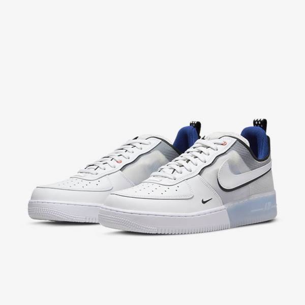 Αθλητικά Παπούτσια Nike Air Force 1 React ανδρικα ασπρα ανοιχτο μπλε μπλε ρουά μπλε ασπρα | NK261UYR