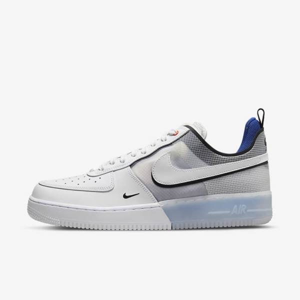 Αθλητικά Παπούτσια Nike Air Force 1 React ανδρικα ασπρα ανοιχτο μπλε μπλε ρουά μπλε ασπρα | NK261UYR