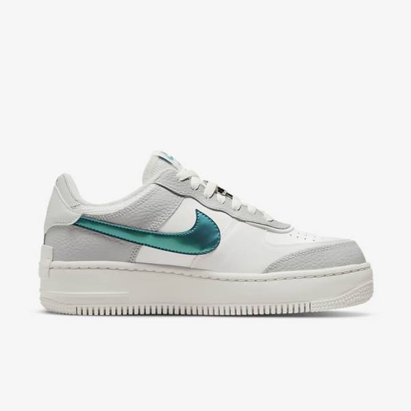 Αθλητικά Παπούτσια Nike Air Force 1 Shadow γυναικεια ασπρα γκρι ασπρα | NK314HCT