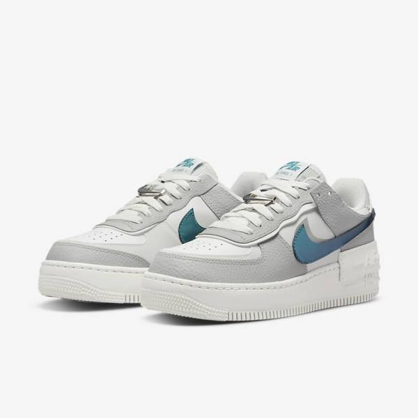 Αθλητικά Παπούτσια Nike Air Force 1 Shadow γυναικεια ασπρα γκρι ασπρα | NK314HCT