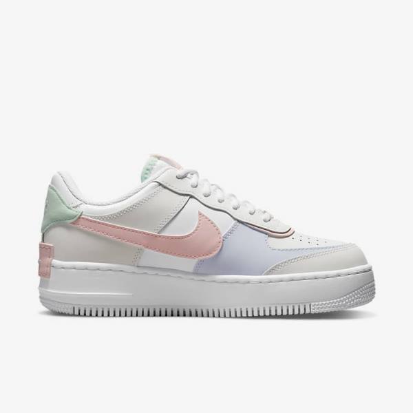 Αθλητικά Παπούτσια Nike Air Force 1 Shadow γυναικεια ασπρα μεντα γκρι | NK650JQM