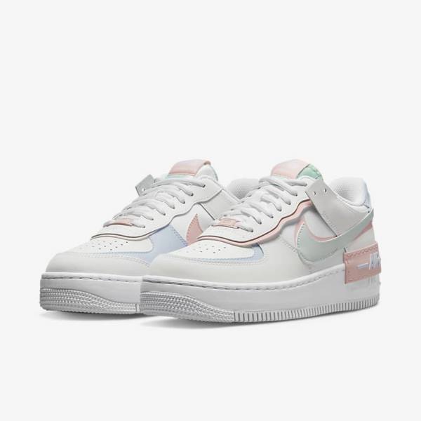 Αθλητικά Παπούτσια Nike Air Force 1 Shadow γυναικεια ασπρα μεντα γκρι | NK650JQM