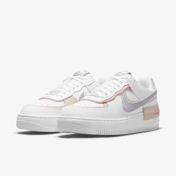 Αθλητικά Παπούτσια Nike Air Force 1 Shadow γυναικεια ασπρα ροζ ροζ γκρι | NK781HVK