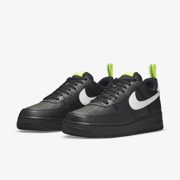 Αθλητικά Παπούτσια Nike Air Force 1 ανδρικα μαυρα ασημι ασπρα | NK172VRK