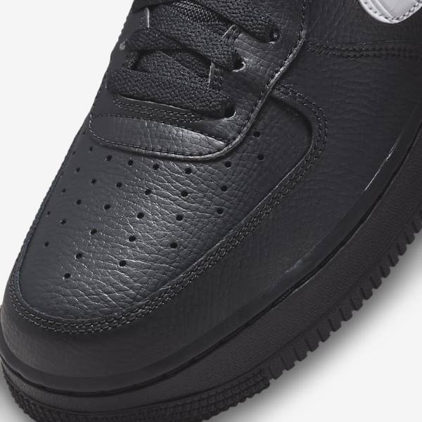 Αθλητικά Παπούτσια Nike Air Force 1 ανδρικα μαυρα ασημι ασπρα | NK172VRK