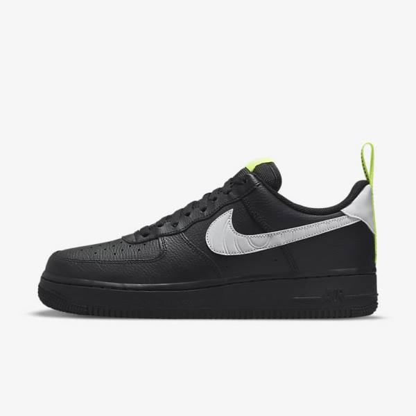 Αθλητικά Παπούτσια Nike Air Force 1 ανδρικα μαυρα ασημι ασπρα | NK172VRK