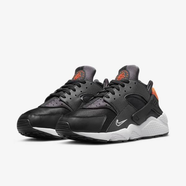 Αθλητικά Παπούτσια Nike Air Huarache ανδρικα μαυρα πορτοκαλι γκρι ασπρα | NK027VJI