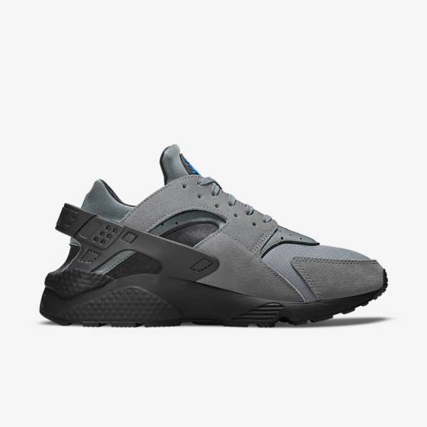 Αθλητικά Παπούτσια Nike Air Huarache ανδρικα γκρι ανοιχτο μπλε μαυρα μεταλλικός ασημι | NK194UVR