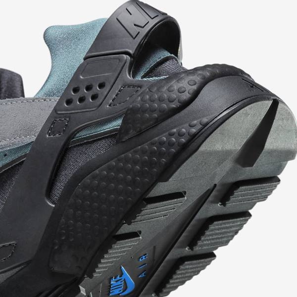 Αθλητικά Παπούτσια Nike Air Huarache ανδρικα γκρι ανοιχτο μπλε μαυρα μεταλλικός ασημι | NK194UVR