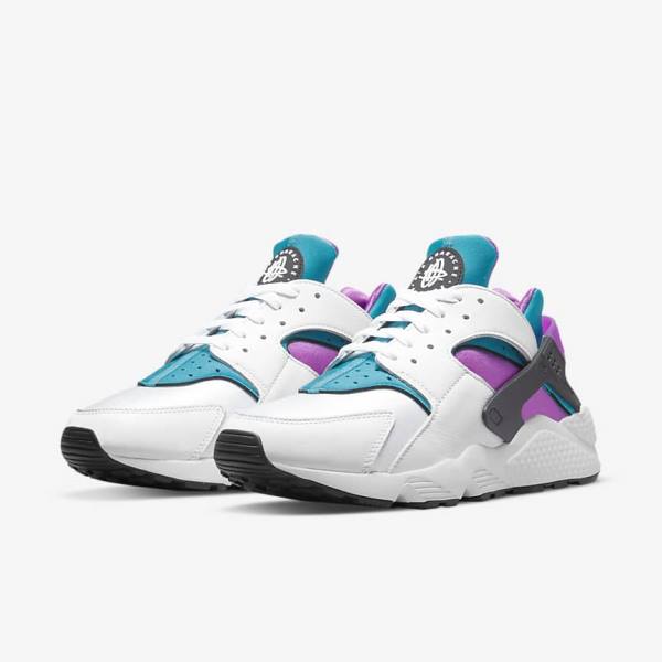 Αθλητικά Παπούτσια Nike Air Huarache ανδρικα ασπρα μαυρα | NK230BDN