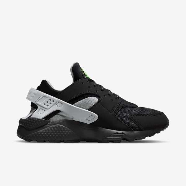 Αθλητικά Παπούτσια Nike Air Huarache ανδρικα μαυρα μεταλλικός ασημι ασημι πρασινο | NK297CQY