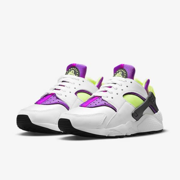 Αθλητικά Παπούτσια Nike Air Huarache γυναικεια ασπρα μαυρα κίτρινα | NK926CTR