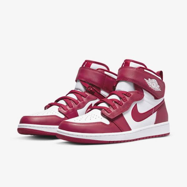 Αθλητικά Παπούτσια Nike Air Jordan 1 Hi FlyEase ανδρικα κοκκινα ασπρα | NK683HTO