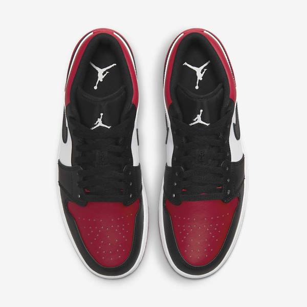 Αθλητικά Παπούτσια Nike Air Jordan 1 Low ανδρικα κοκκινα μαυρα ασπρα | NK567DSK