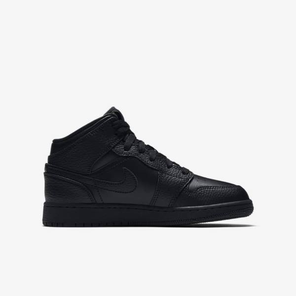 Αθλητικά Παπούτσια Nike Air Jordan 1 Mid Older παιδικα μαυρα | NK034PLX