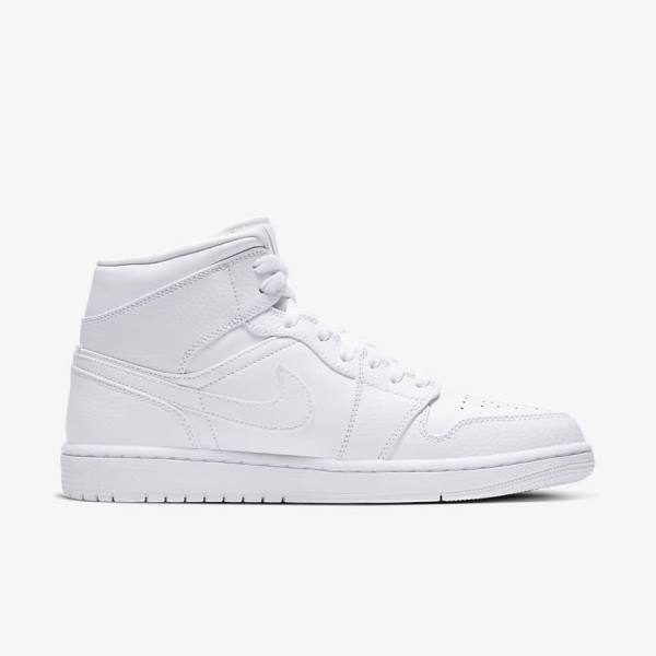 Αθλητικά Παπούτσια Nike Air Jordan 1 Mid ανδρικα ασπρα | NK396DCQ