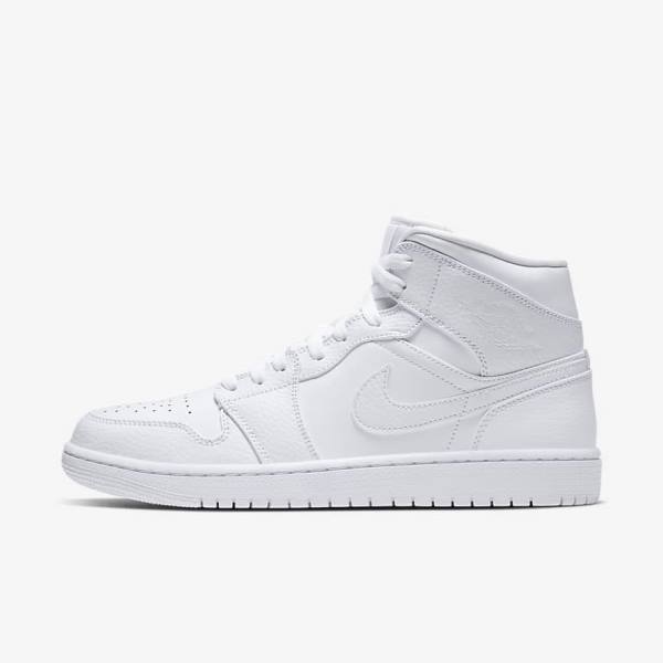 Αθλητικά Παπούτσια Nike Air Jordan 1 Mid ανδρικα ασπρα | NK396DCQ