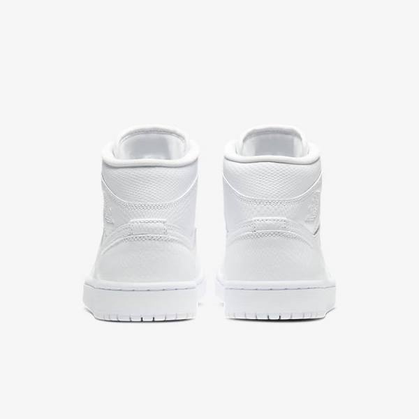 Αθλητικά Παπούτσια Nike Air Jordan 1 Mid γυναικεια ασπρα | NK589VRX