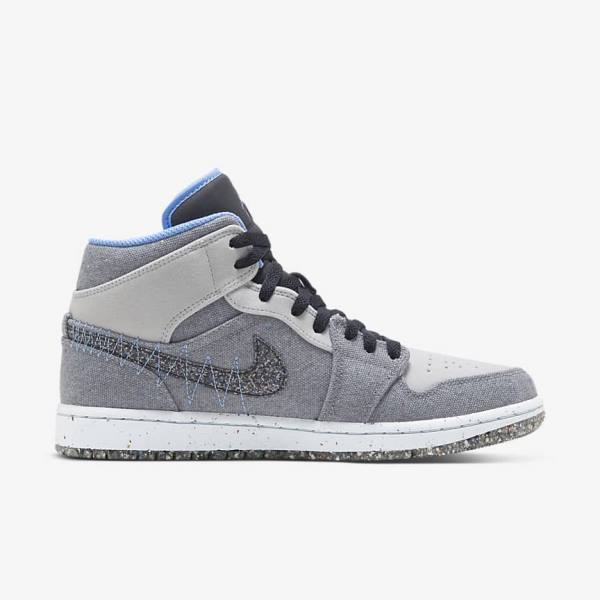 Αθλητικά Παπούτσια Nike Air Jordan 1 Mid SE ανδρικα γκρι μαυρα μπλε | NK735ZNF