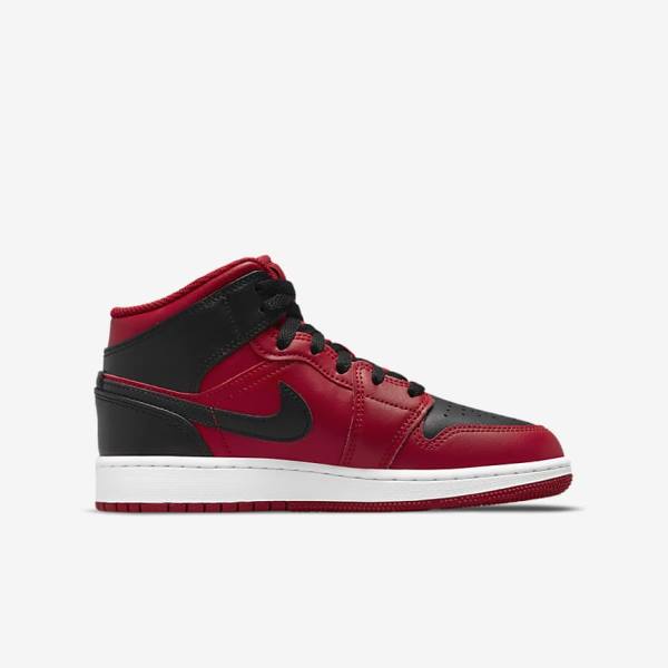 Αθλητικά Παπούτσια Nike Air Jordan 1 Mid Older παιδικα κοκκινα ασπρα μαυρα | NK789GXC