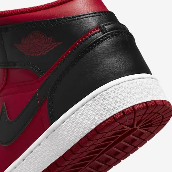 Αθλητικά Παπούτσια Nike Air Jordan 1 Mid Older παιδικα κοκκινα ασπρα μαυρα | NK789GXC