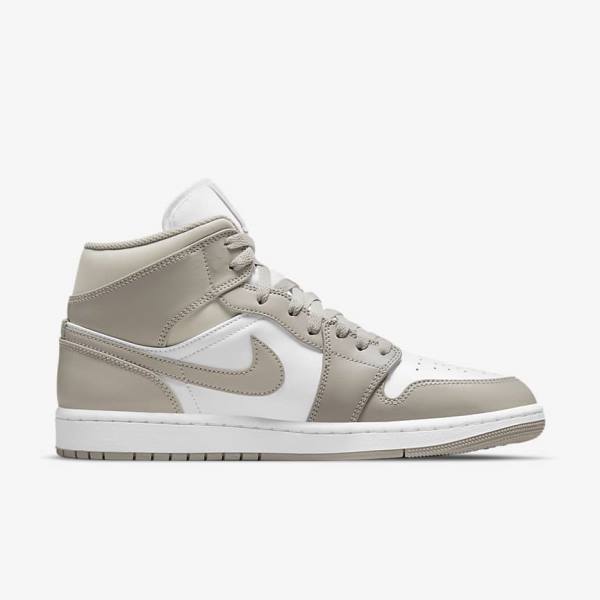 Αθλητικά Παπούτσια Nike Air Jordan 1 Mid ανδρικα γκρι ασπρα ανοιχτο Μπεζ | NK928FLI