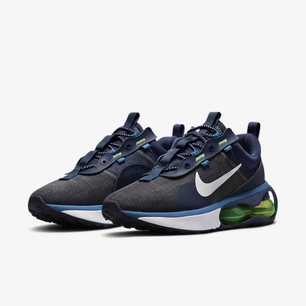 Αθλητικά Παπούτσια Nike Air Max 2021 ανδρικα οψιάνος ανοιχτο πρασινο μπλε ασπρα | NK189CUS