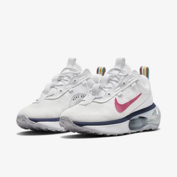 Αθλητικά Παπούτσια Nike Air Max 2021 γυναικεια ασπρα μπλε Πλατίνα ροζ | NK571NFC