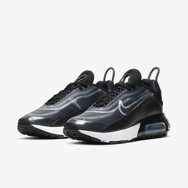 Αθλητικά Παπούτσια Nike Air Max 2090 γυναικεια μαυρα μεταλλικός ασημι ασπρα | NK673OKA