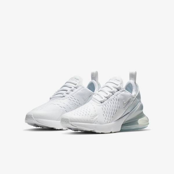 Αθλητικά Παπούτσια Nike Air Max 270 Older παιδικα ασπρα μεταλλικός ασημι ασπρα | NK563TJS