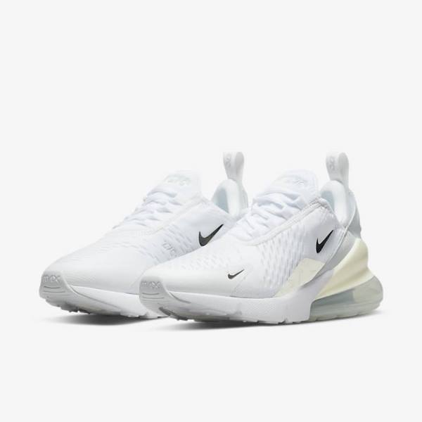 Αθλητικά Παπούτσια Nike Air Max 270 γυναικεια ασπρα Πλατίνα μεταλλικός ασημι | NK206GRM