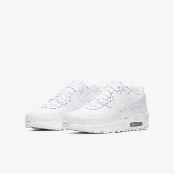 Αθλητικά Παπούτσια Nike Air Max 90 LTR Older παιδικα ασπρα μεταλλικός ασημι ασπρα | NK397PQH