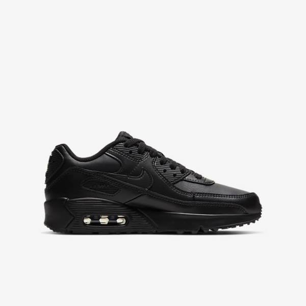 Αθλητικά Παπούτσια Nike Air Max 90 LTR Older παιδικα μαυρα ασπρα | NK704OKN