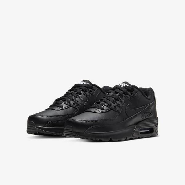 Αθλητικά Παπούτσια Nike Air Max 90 LTR Older παιδικα μαυρα ασπρα | NK704OKN