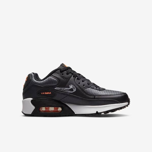 Αθλητικά Παπούτσια Nike Air Max 90 Older παιδικα μαυρα πορτοκαλι γκρι ασπρα | NK105QJL